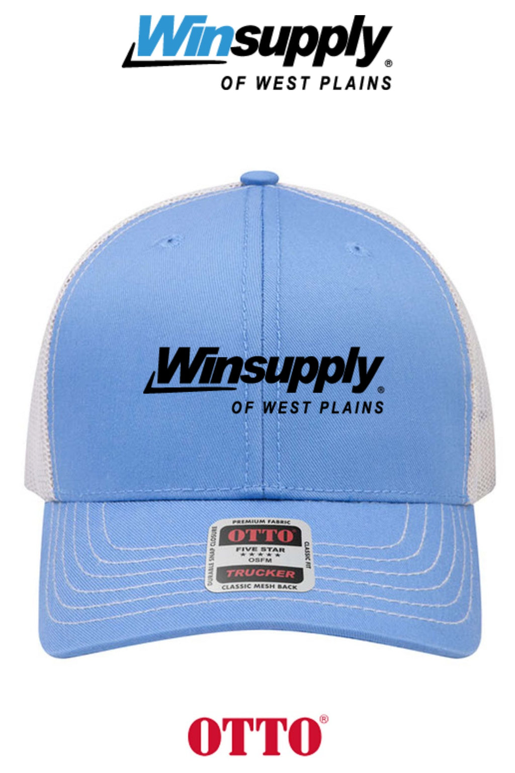 **BULK BUY SPECIAL** OTTO CAP® 6 Panel Mid Profile Mesh Back Trucker Hat - Winsupply of West Plains