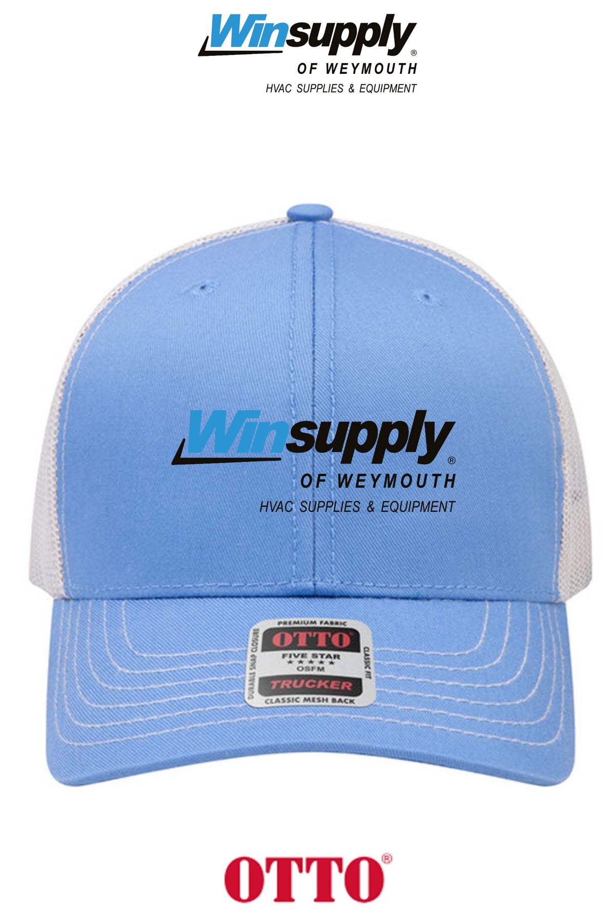 **BULK BUY SPECIAL** OTTO CAP® 6 Panel Mid Profile Mesh Back Trucker Hat - Winsupply of Weymouth