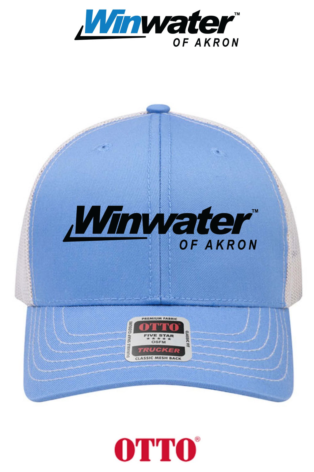 **BULK BUY SPECIAL** OTTO CAP® 6 Panel Mid Profile Mesh Back Trucker Hat - Winwater of Akron