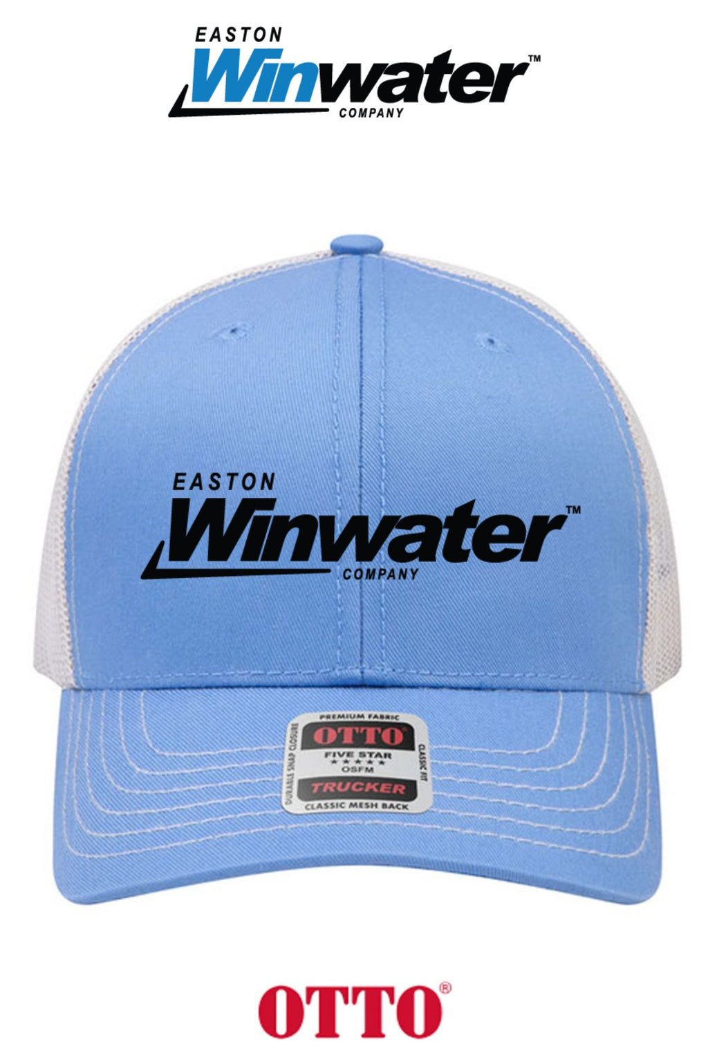 **BULK BUY SPECIAL** OTTO CAP® 6 Panel Mid Profile Mesh Back Trucker Hat - Easton Winwater