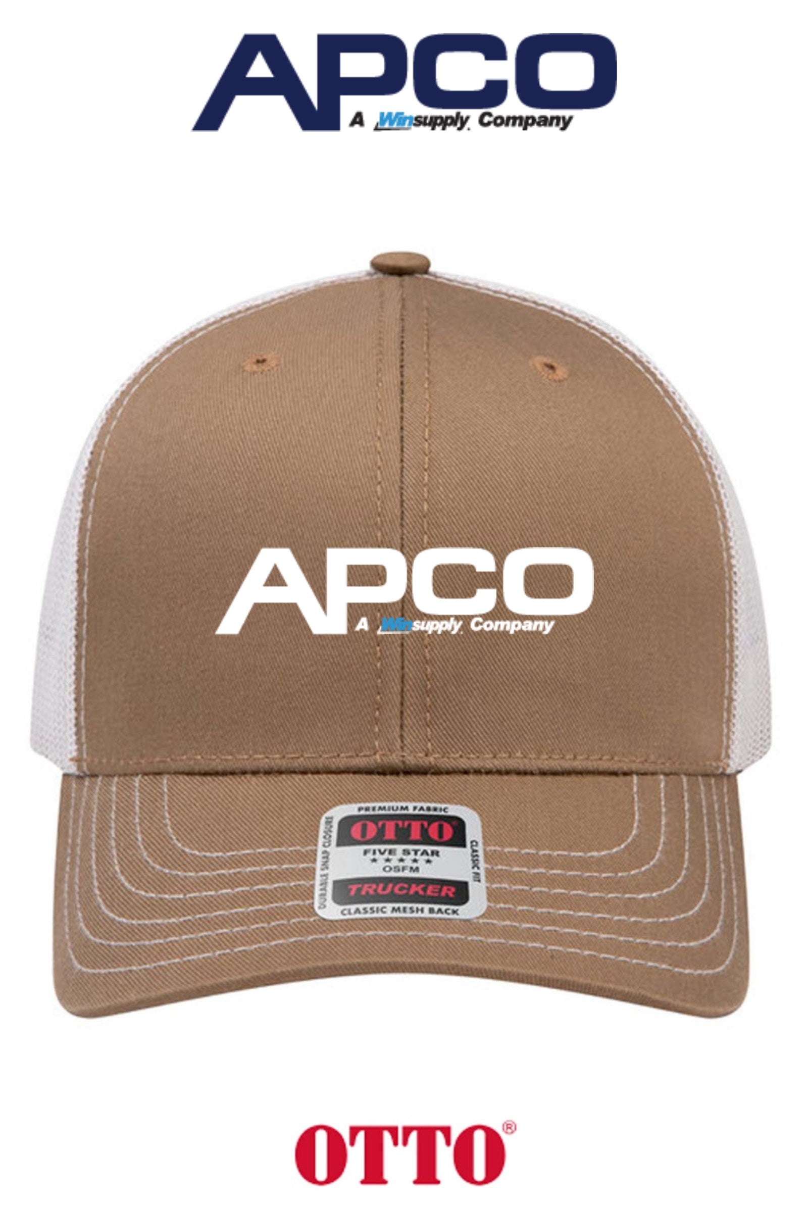 **BULK BUY SPECIAL** OTTO CAP® 6 Panel Mid Profile Mesh Back Trucker Hat - APCO Supply - Indianapolis
