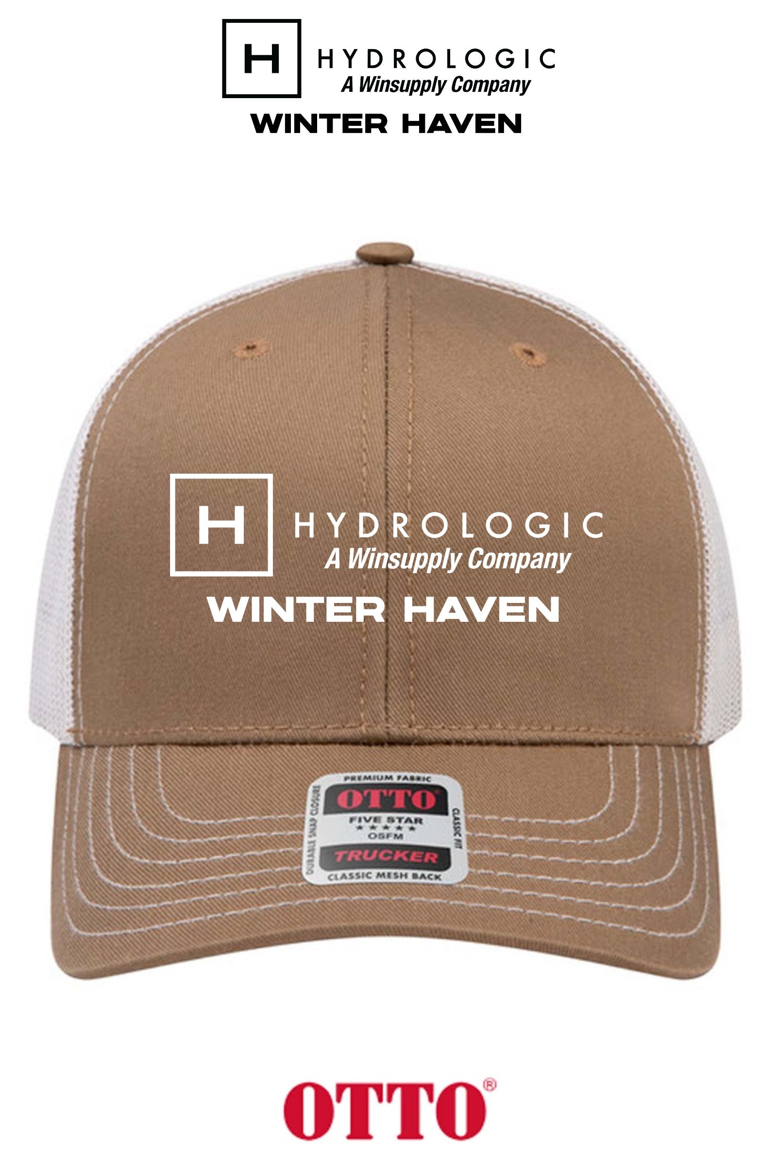 **BULK BUY SPECIAL** OTTO CAP® 6 Panel Mid Profile Mesh Back Trucker Hat - Winsupply of Winter Haven