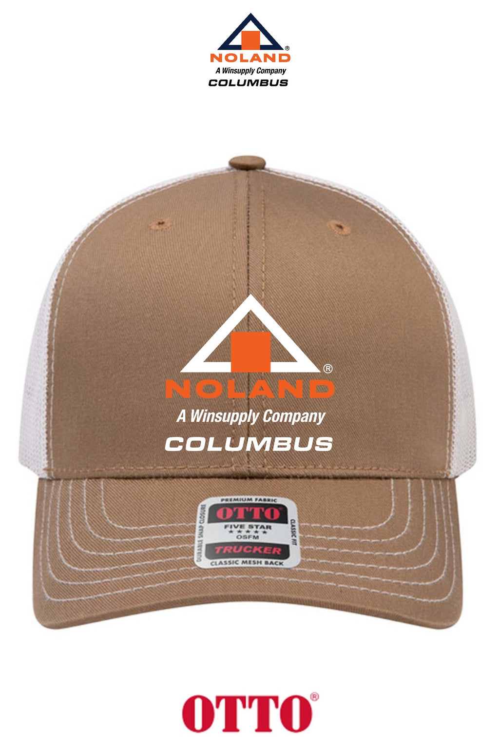 **BULK BUY SPECIAL** OTTO CAP® 6 Panel Mid Profile Mesh Back Trucker Hat - Columbus Noland