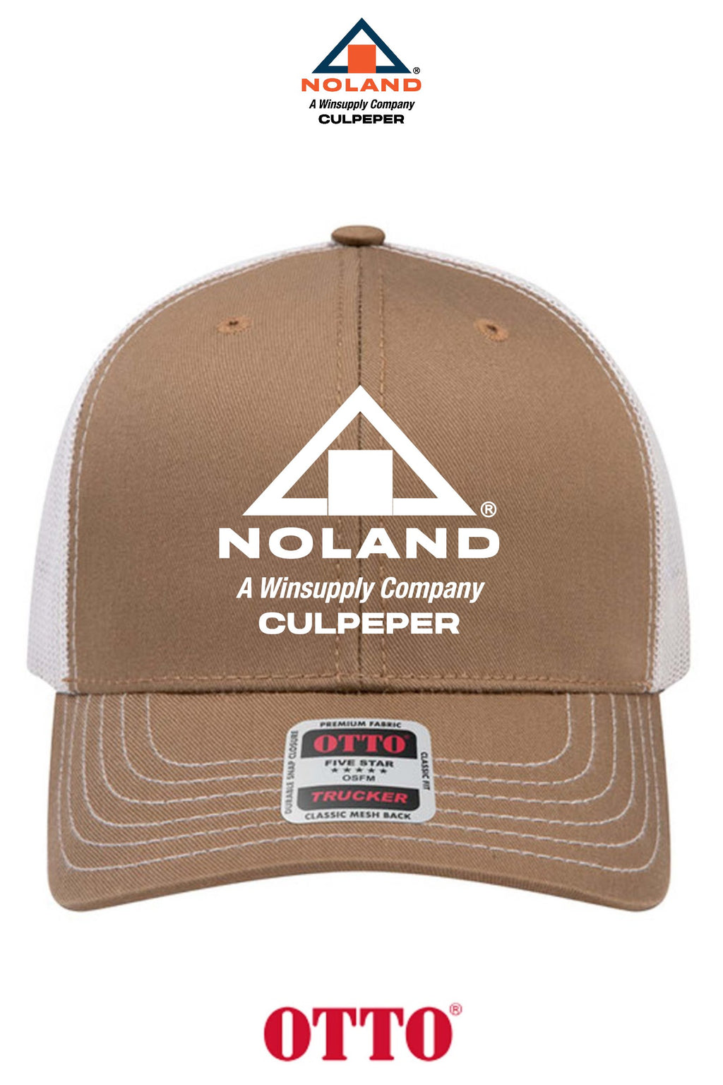 **BULK BUY SPECIAL** OTTO CAP® 6 Panel Mid Profile Mesh Back Trucker Hat - Culpeper Noland