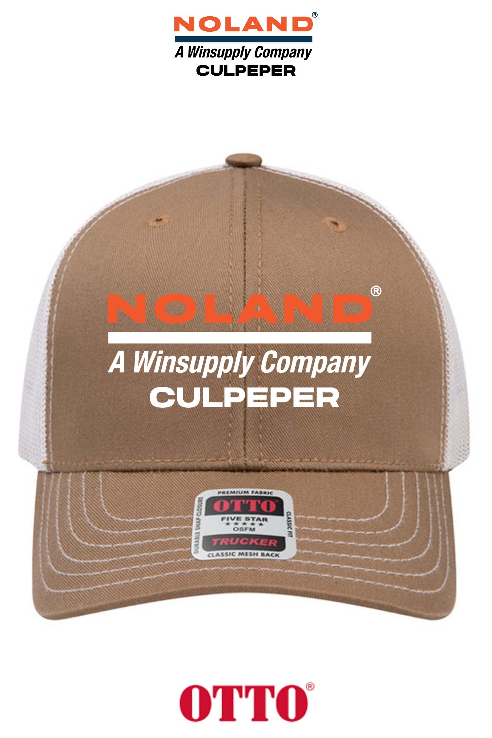 **BULK BUY SPECIAL** OTTO CAP® 6 Panel Mid Profile Mesh Back Trucker Hat - Culpeper Noland