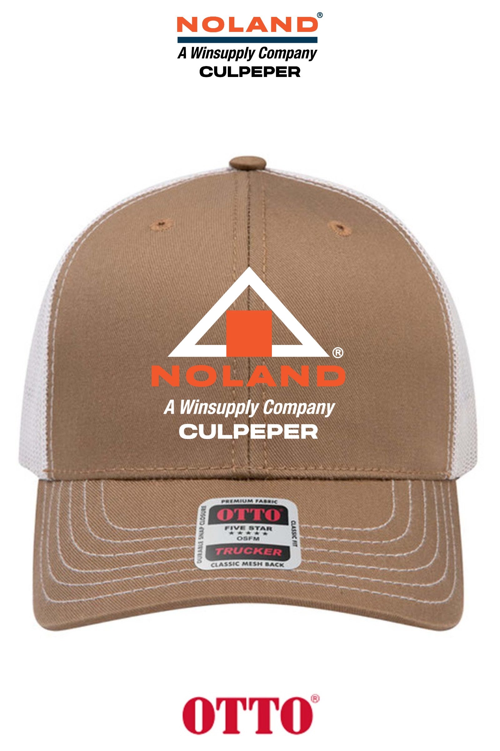 **BULK BUY SPECIAL** OTTO CAP® 6 Panel Mid Profile Mesh Back Trucker Hat - Culpeper Noland