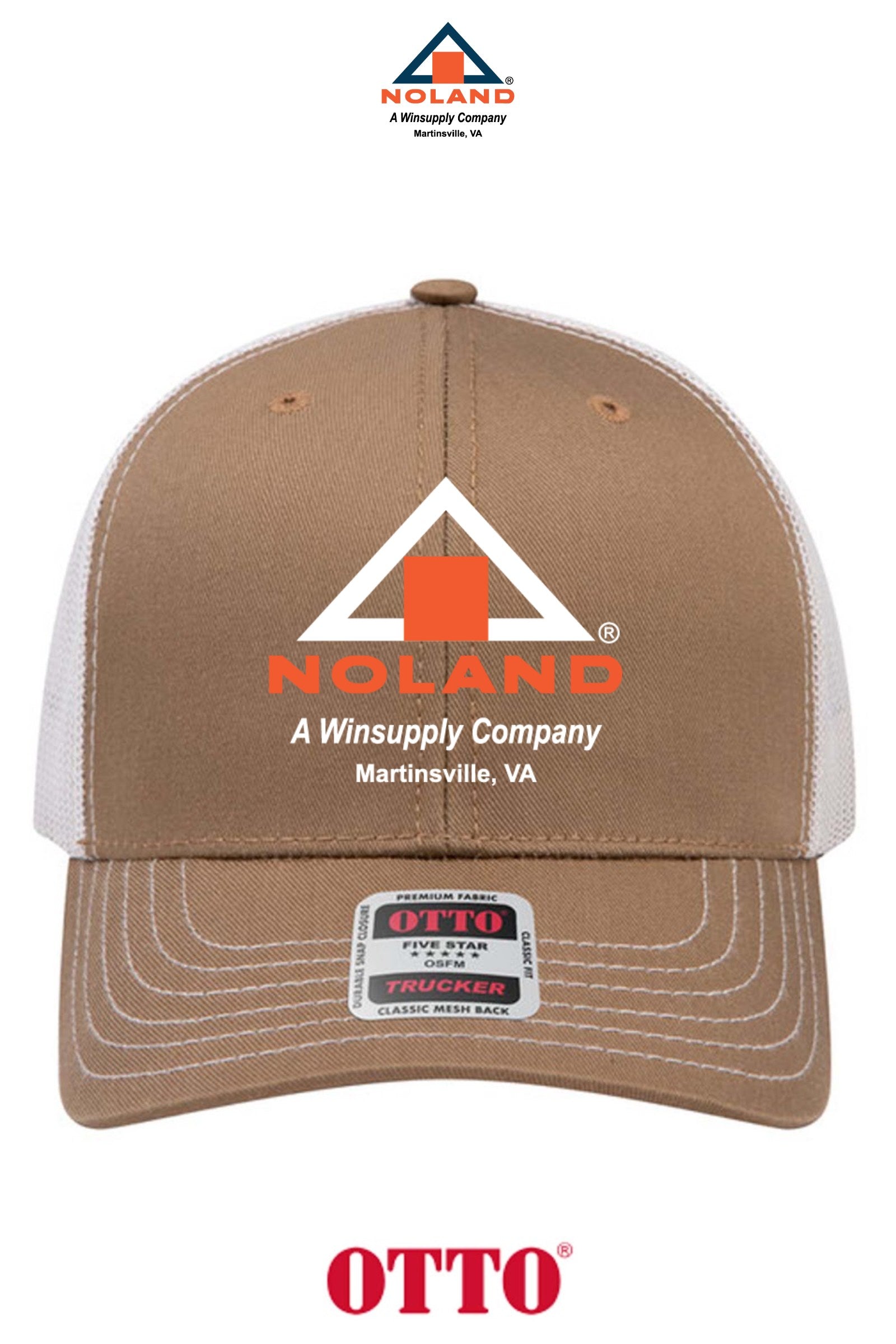**BULK BUY SPECIAL** OTTO CAP® 6 Panel Mid Profile Mesh Back Trucker Hat - Martinsville Noland