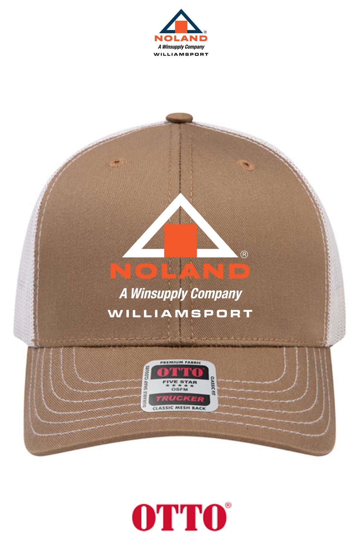 **BULK BUY SPECIAL** OTTO CAP® 6 Panel Mid Profile Mesh Back Trucker Hat - Williamsport Noland