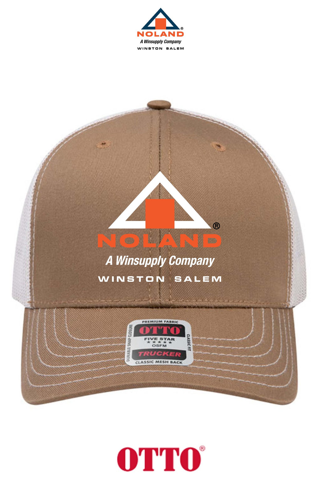 **BULK BUY SPECIAL** OTTO CAP® 6 Panel Mid Profile Mesh Back Trucker Hat - Winston Salem Noland