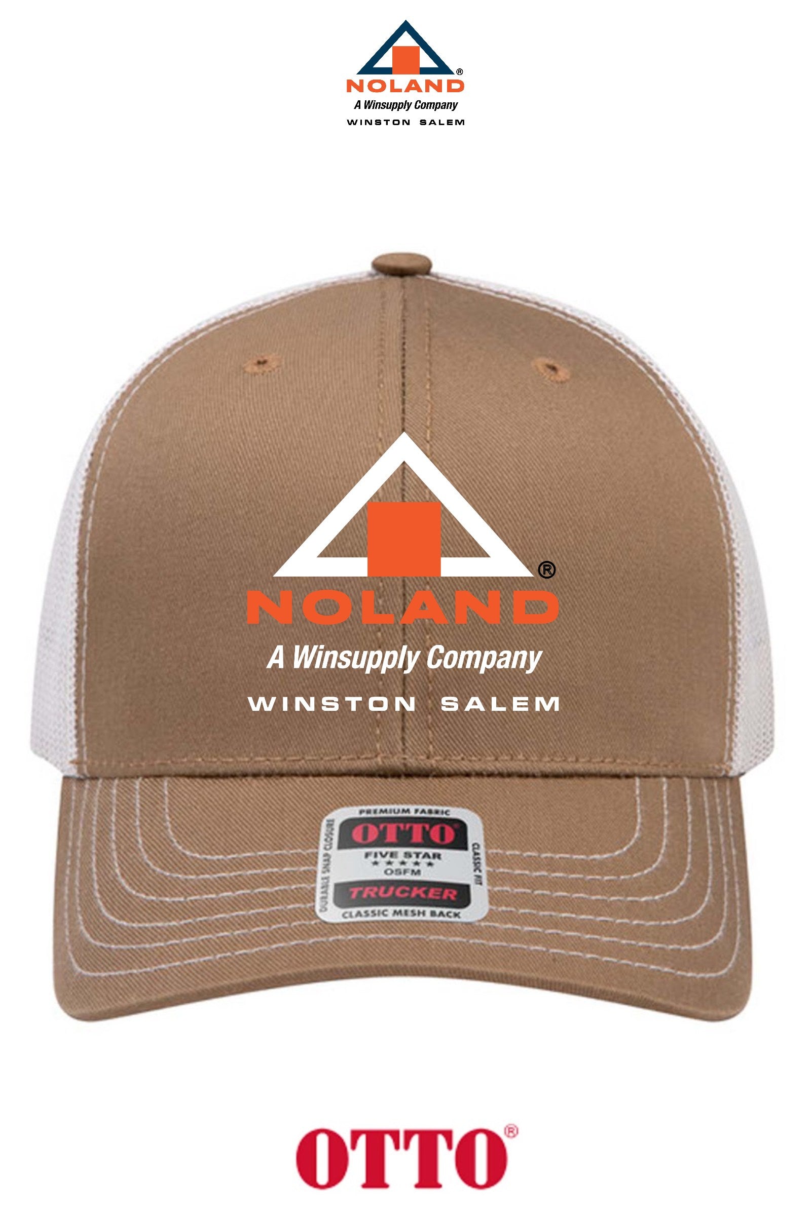 **BULK BUY SPECIAL** OTTO CAP® 6 Panel Mid Profile Mesh Back Trucker Hat - Winston Salem Noland
