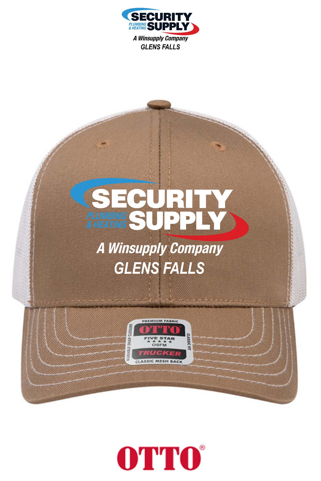 **BULK BUY SPECIAL** OTTO CAP® 6 Panel Mid Profile Mesh Back Trucker Hat - SPHS Glens Falls