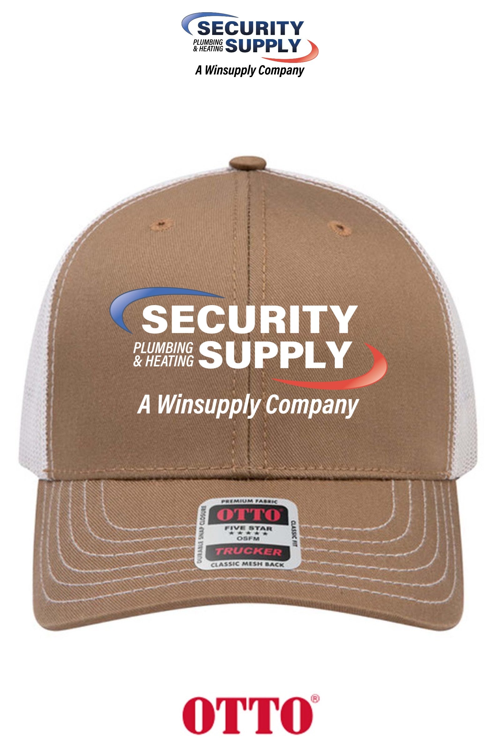 **BULK BUY SPECIAL** OTTO CAP® 6 Panel Mid Profile Mesh Back Trucker Hat - SPHS Watertown