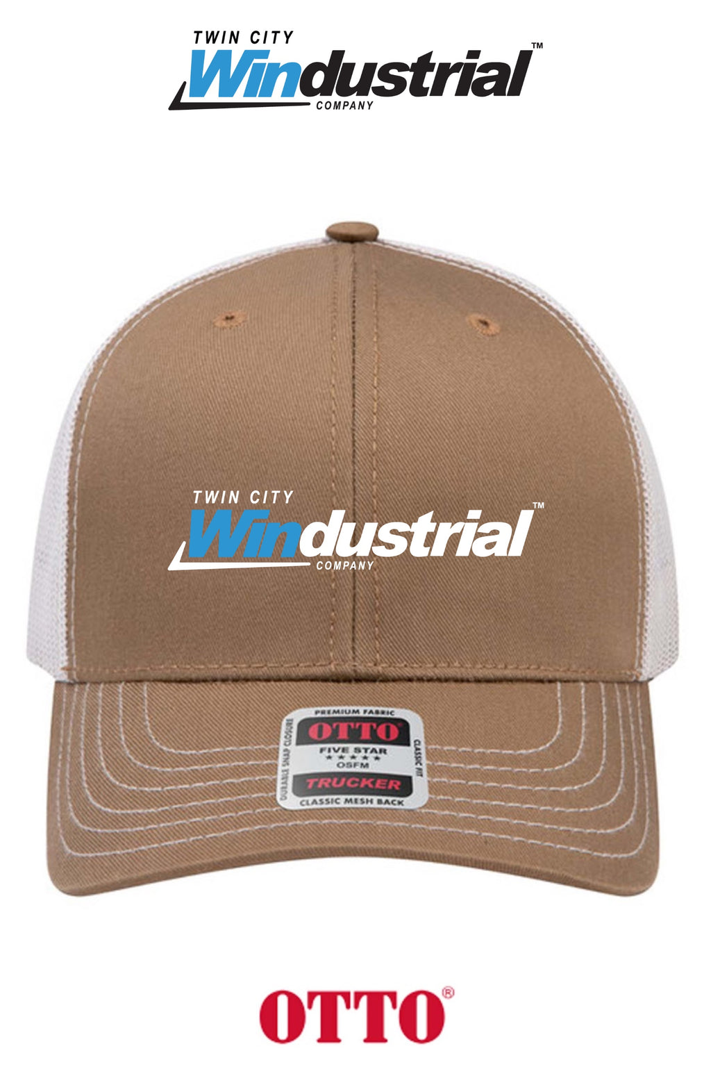 **BULK BUY SPECIAL** OTTO CAP® 6 Panel Mid Profile Mesh Back Trucker Hat - Twin City Windustrial