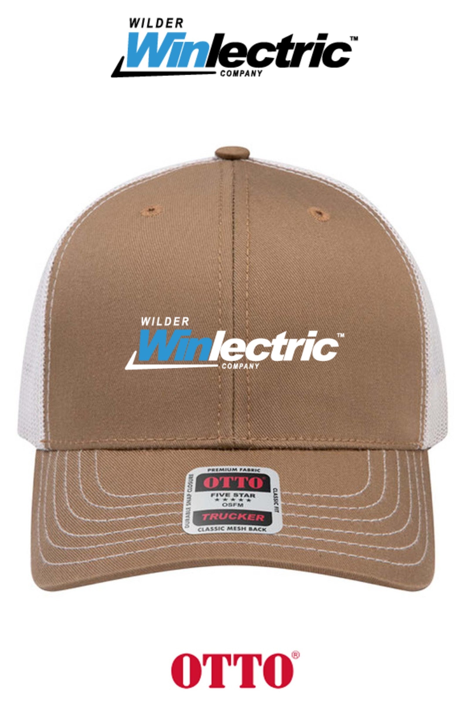 **BULK BUY SPECIAL** OTTO CAP® 6 Panel Mid Profile Mesh Back Trucker Hat - Wilder Winlectric