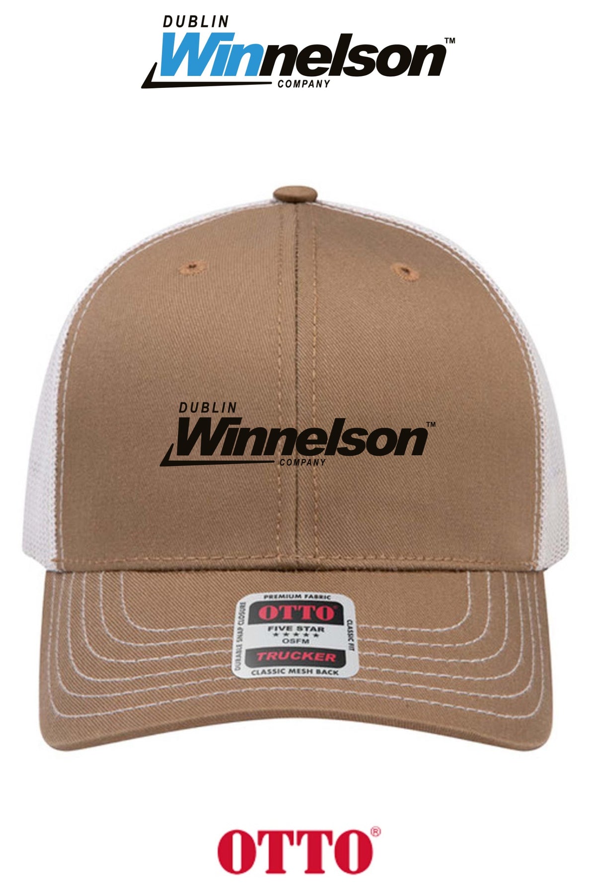 **BULK BUY SPECIAL** OTTO CAP® 6 Panel Mid Profile Mesh Back Trucker Hat - Dublin Winnelson