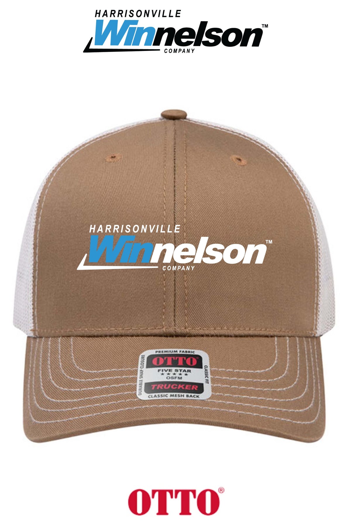 **BULK BUY SPECIAL** OTTO CAP® 6 Panel Mid Profile Mesh Back Trucker Hat - Harrisonville Winnelson