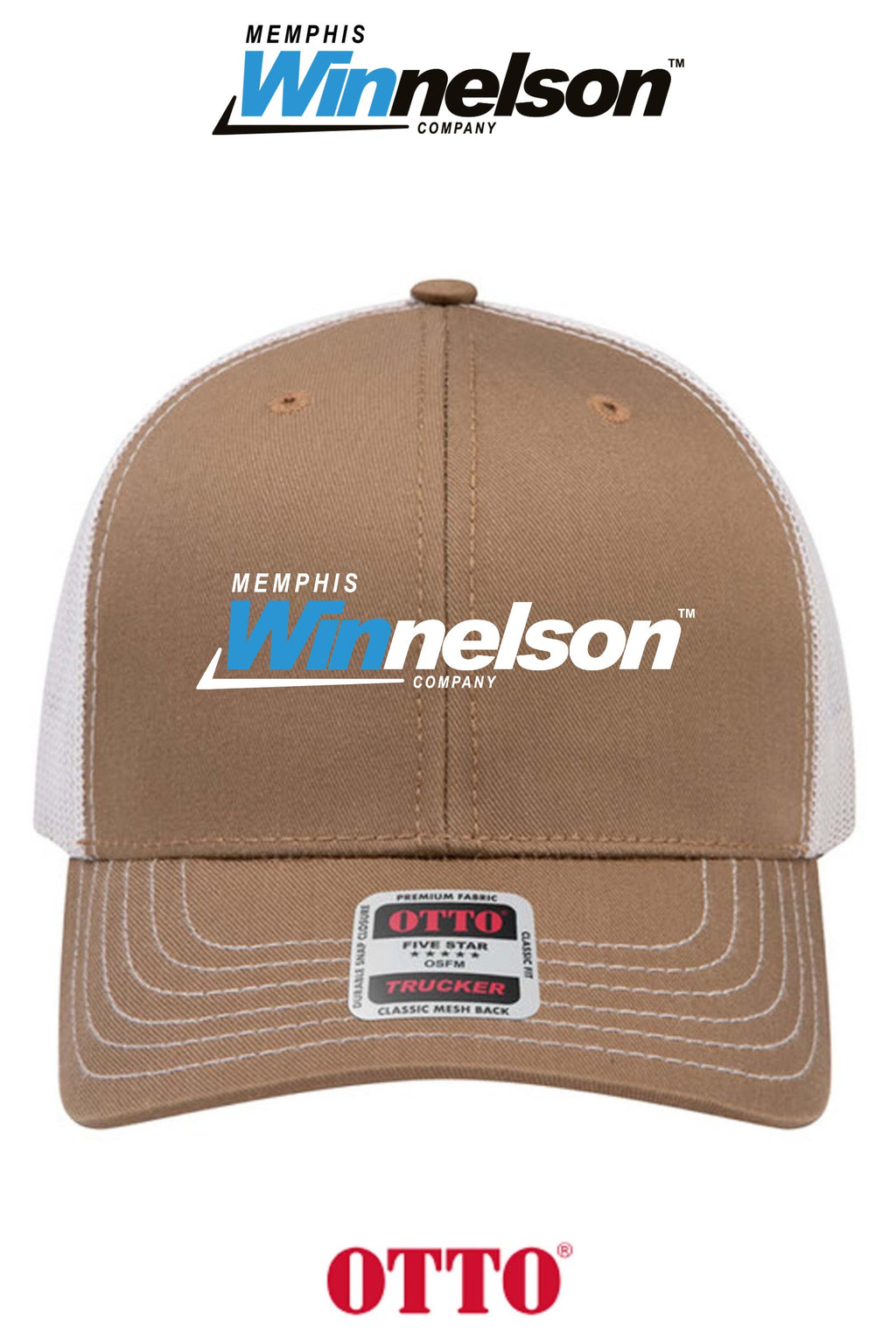 **BULK BUY SPECIAL** OTTO CAP® 6 Panel Mid Profile Mesh Back Trucker Hat - Memphis Winnelson