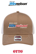 **BULK BUY SPECIAL** OTTO CAP® 6 Panel Mid Profile Mesh Back Trucker Hat - Midland Winnelson - Patriot