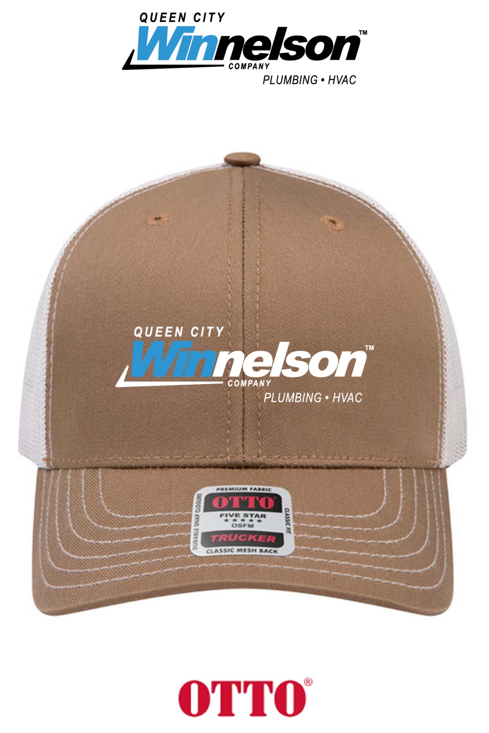 **BULK BUY SPECIAL** OTTO CAP® 6 Panel Mid Profile Mesh Back Trucker Hat - Queen City Winnelson