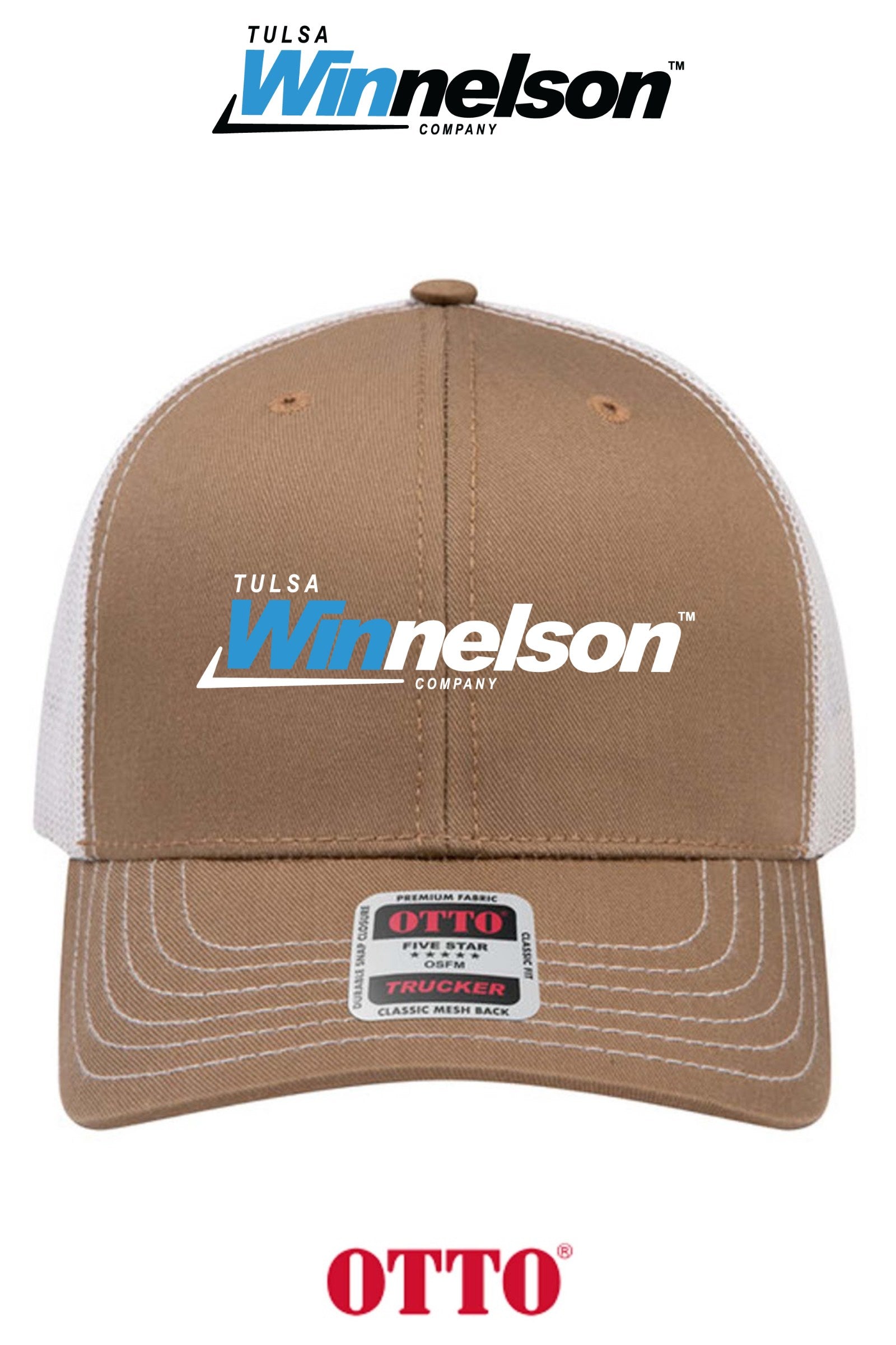 **BULK BUY SPECIAL** OTTO CAP® 6 Panel Mid Profile Mesh Back Trucker Hat - Tulsa Winnelson