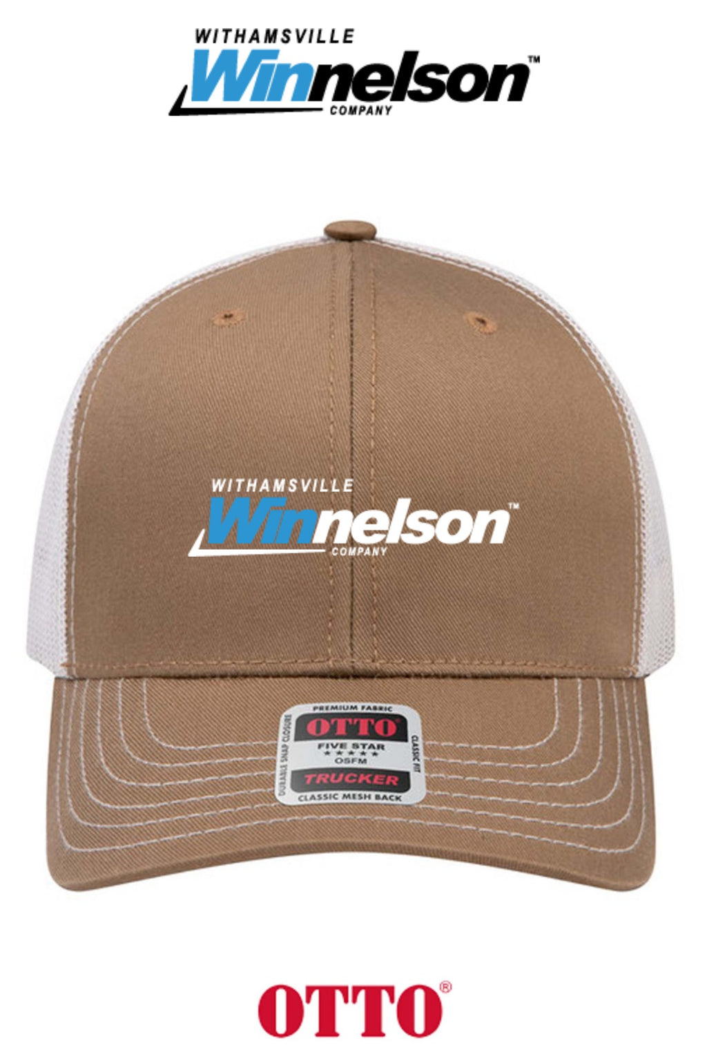 **BULK BUY SPECIAL** OTTO CAP® 6 Panel Mid Profile Mesh Back Trucker Hat - Withamsville Winnelson