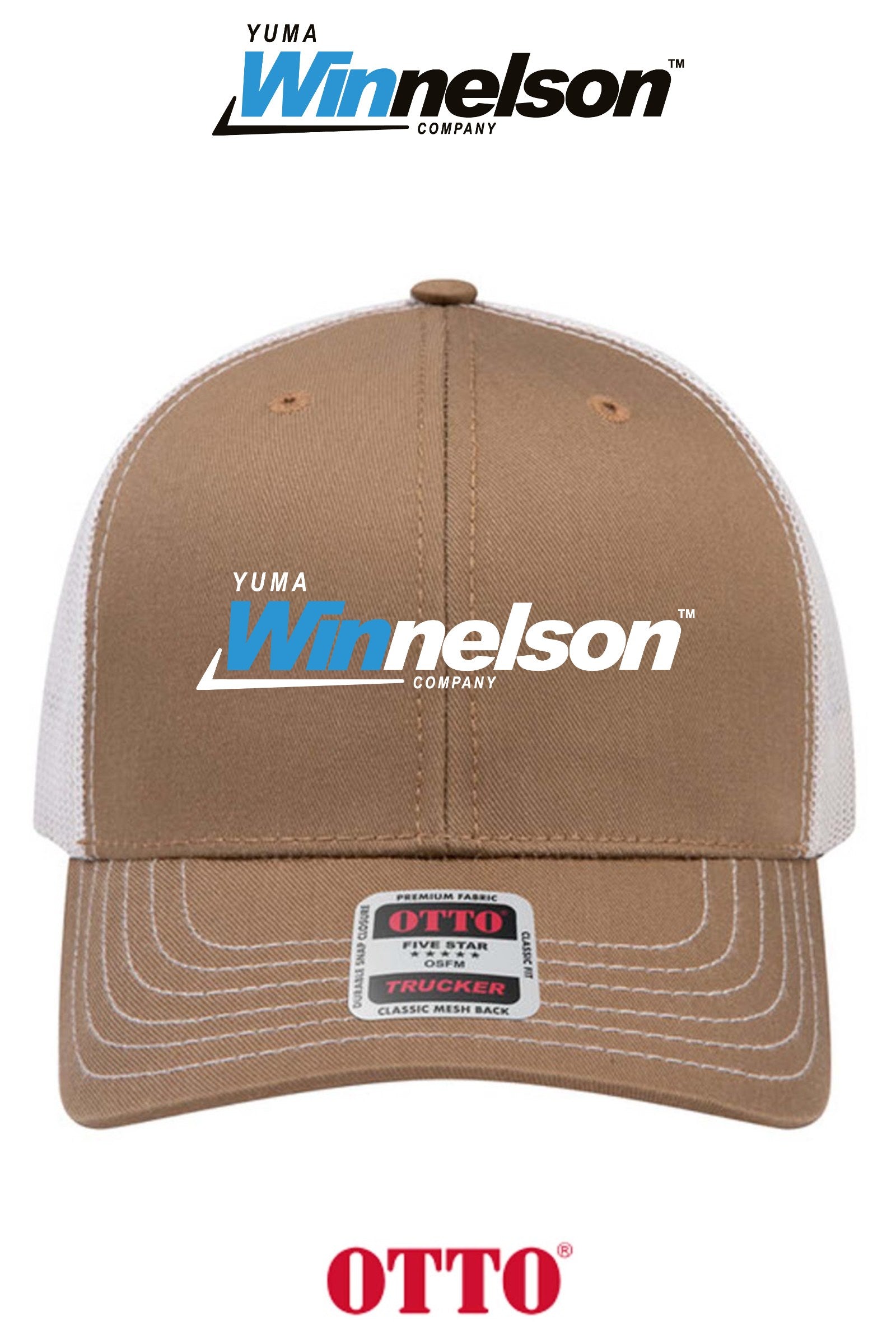 **BULK BUY SPECIAL** OTTO CAP® 6 Panel Mid Profile Mesh Back Trucker Hat - Yuma Winnelson