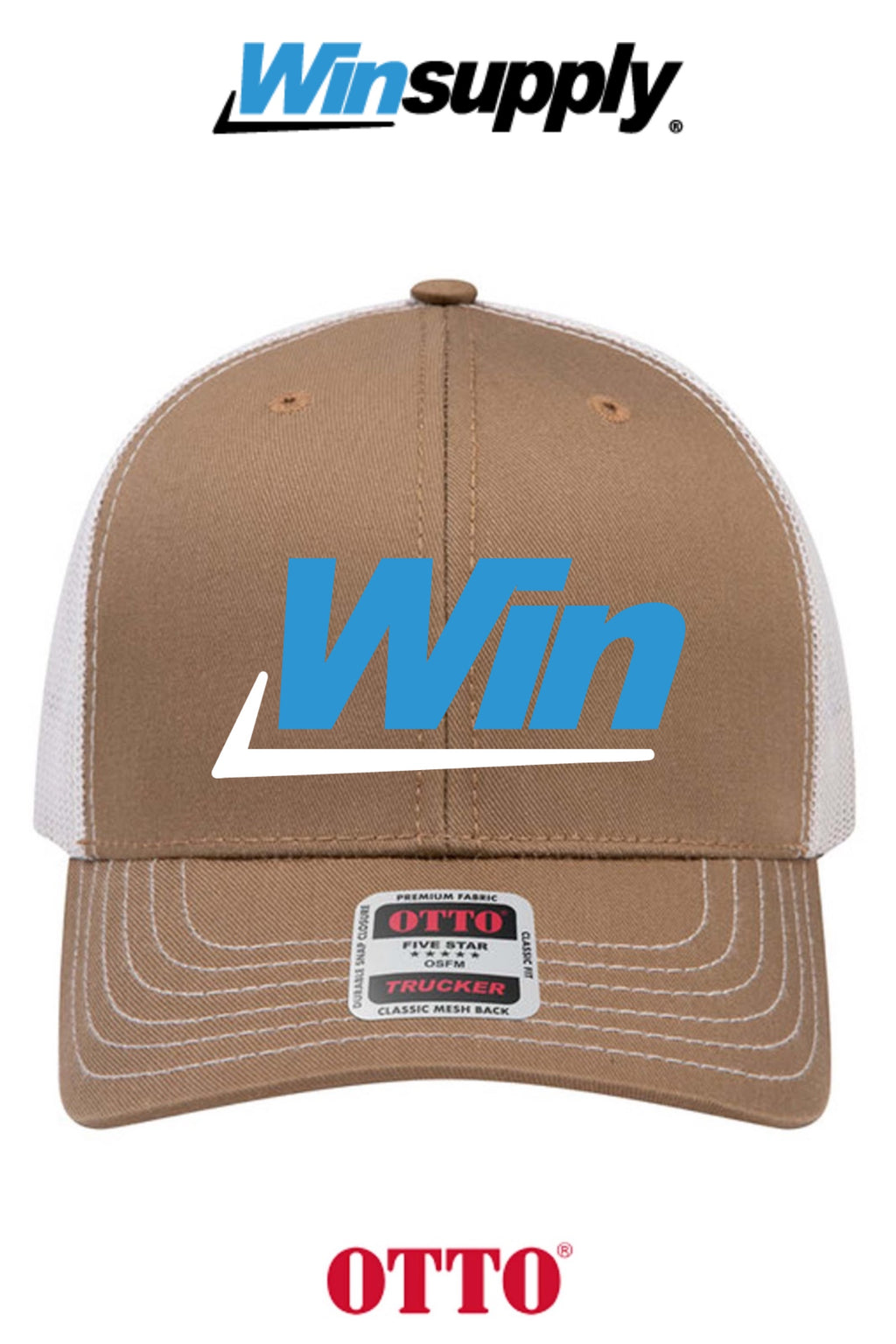 **BULK BUY SPECIAL** OTTO CAP® 6 Panel Mid Profile Mesh Back Trucker Hat - Winsupply INC.