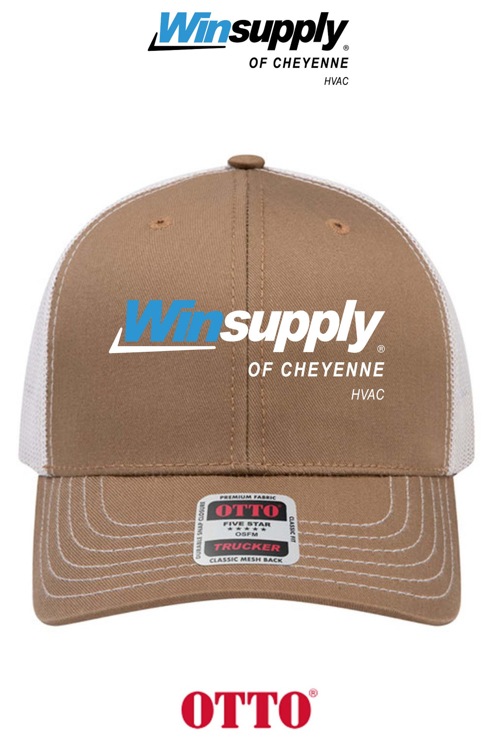 **BULK BUY SPECIAL** OTTO CAP® 6 Panel Mid Profile Mesh Back Trucker Hat - Winsupply of Cheyenne