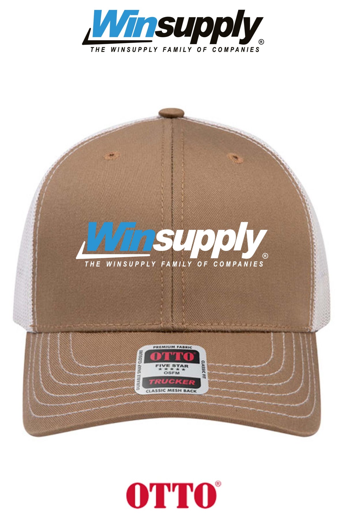 **BULK BUY SPECIAL** OTTO CAP® 6 Panel Mid Profile Mesh Back Trucker Hat - Winsupply of Coraopolis
