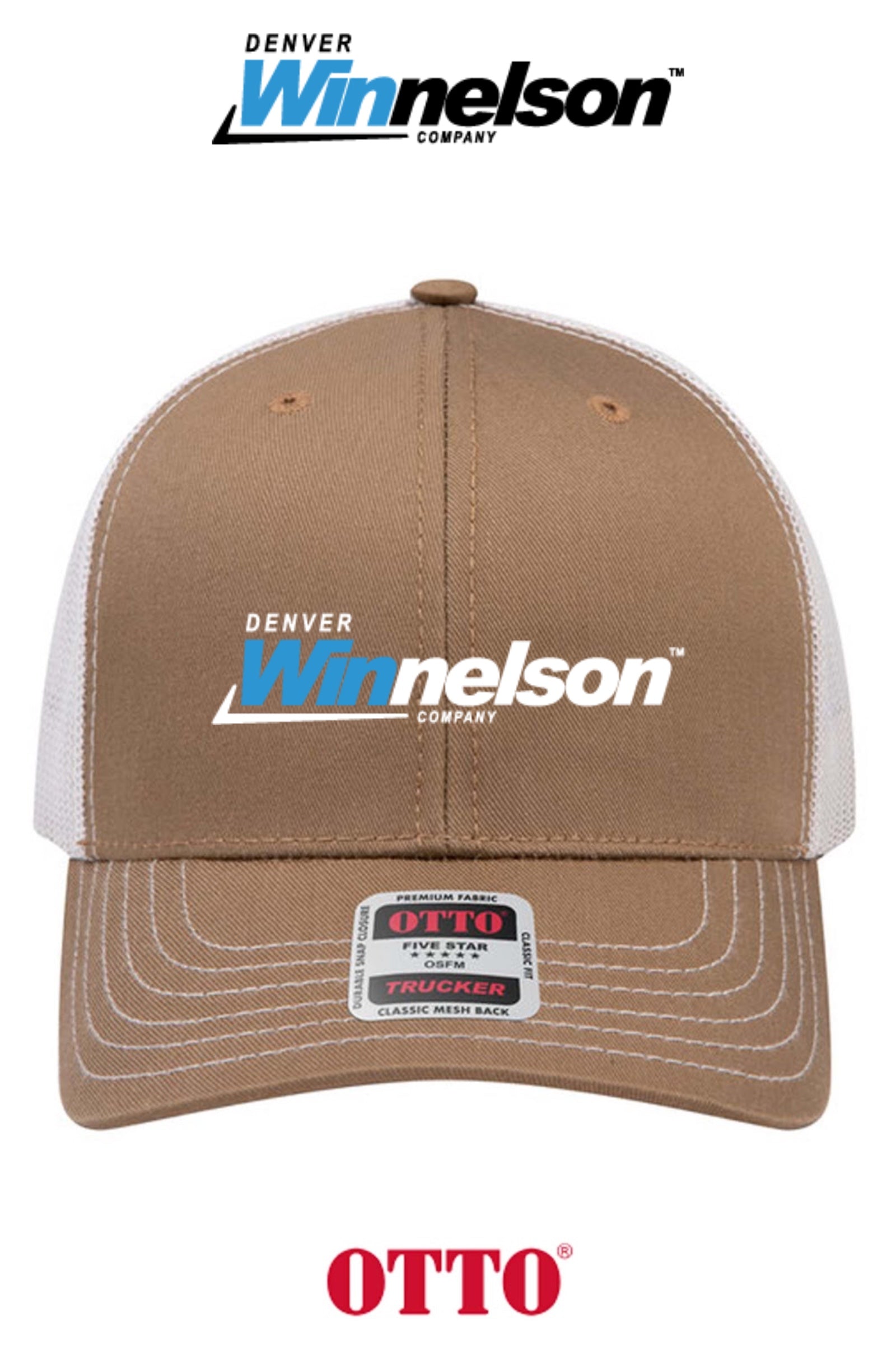 **BULK BUY SPECIAL** OTTO CAP® 6 Panel Mid Profile Mesh Back Trucker Hat - Denver Winnelson