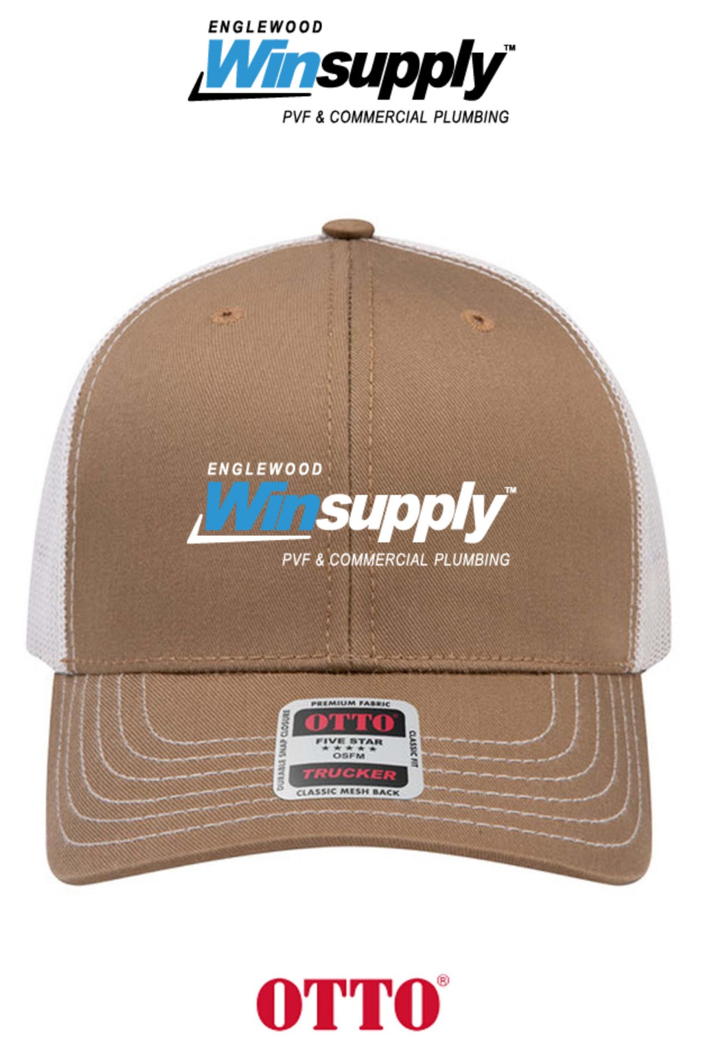 **BULK BUY SPECIAL** OTTO CAP® 6 Panel Mid Profile Mesh Back Trucker Hat - Winsupply of Englewood CO