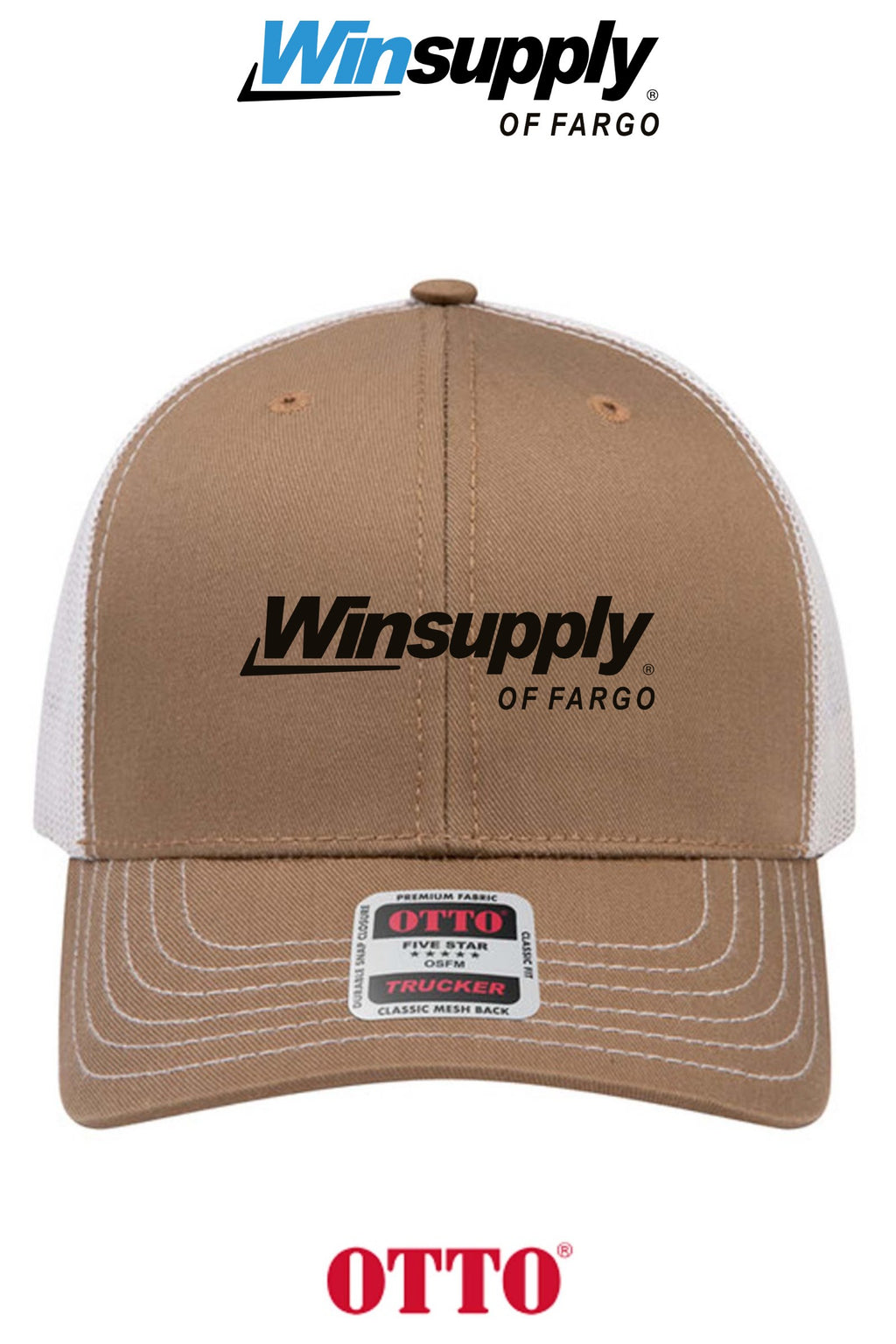 **BULK BUY SPECIAL** OTTO CAP® 6 Panel Mid Profile Mesh Back Trucker Hat - Winsupply of Fargo