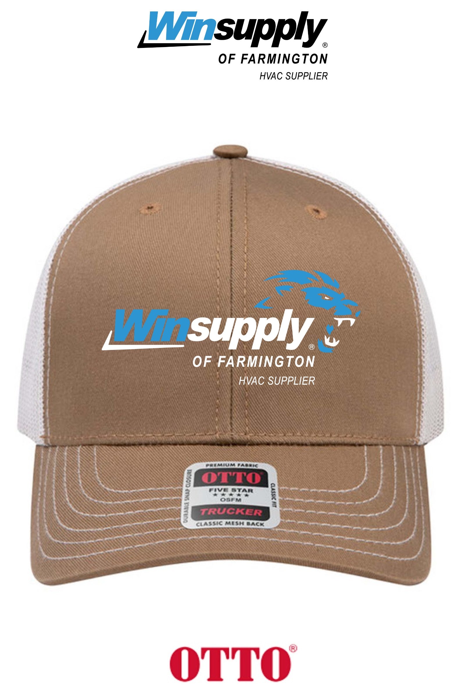 **BULK BUY SPECIAL** OTTO CAP® 6 Panel Mid Profile Mesh Back Trucker Hat - Winsupply of Farmington