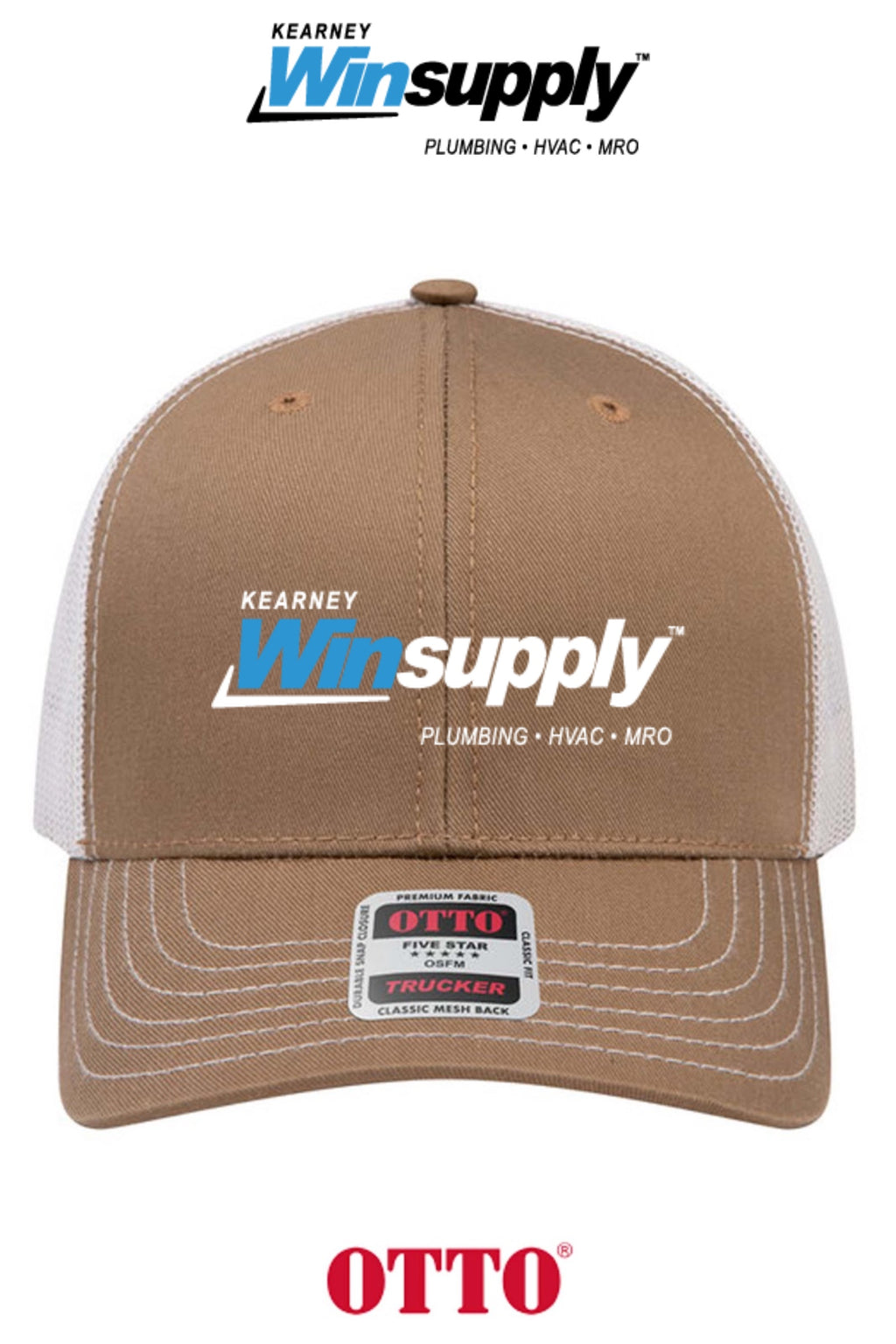 **BULK BUY SPECIAL** OTTO CAP® 6 Panel Mid Profile Mesh Back Trucker Hat - Kearney Winsupply