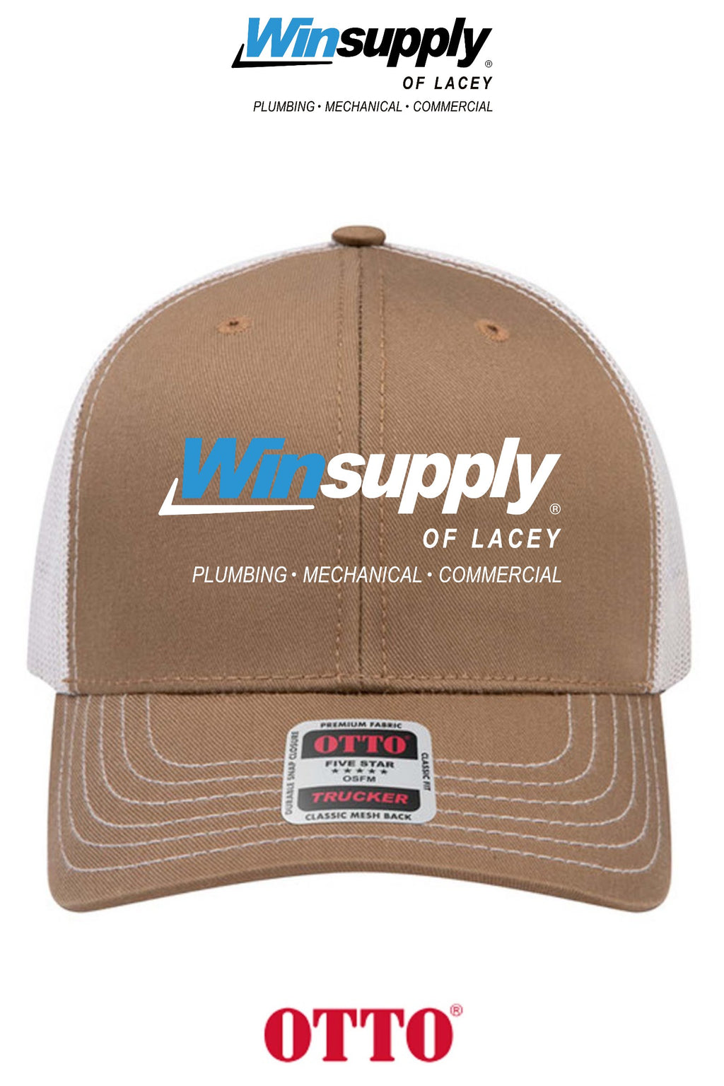 **BULK BUY SPECIAL** OTTO CAP® 6 Panel Mid Profile Mesh Back Trucker Hat - Winsupply of Lacey