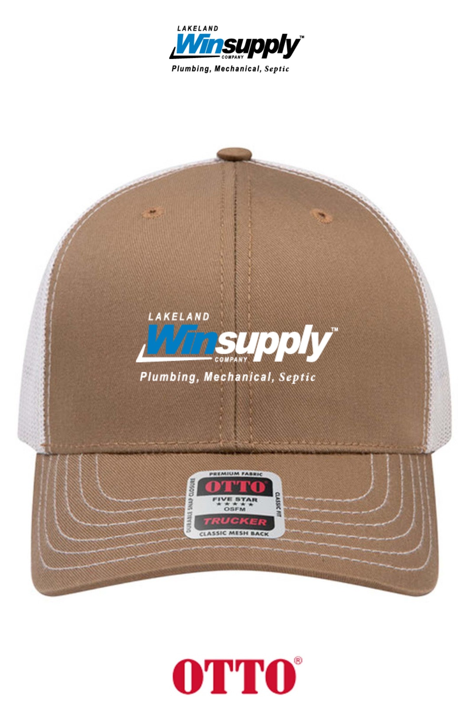 **BULK BUY SPECIAL** OTTO CAP® 6 Panel Mid Profile Mesh Back Trucker Hat - Lakeland Winsupply