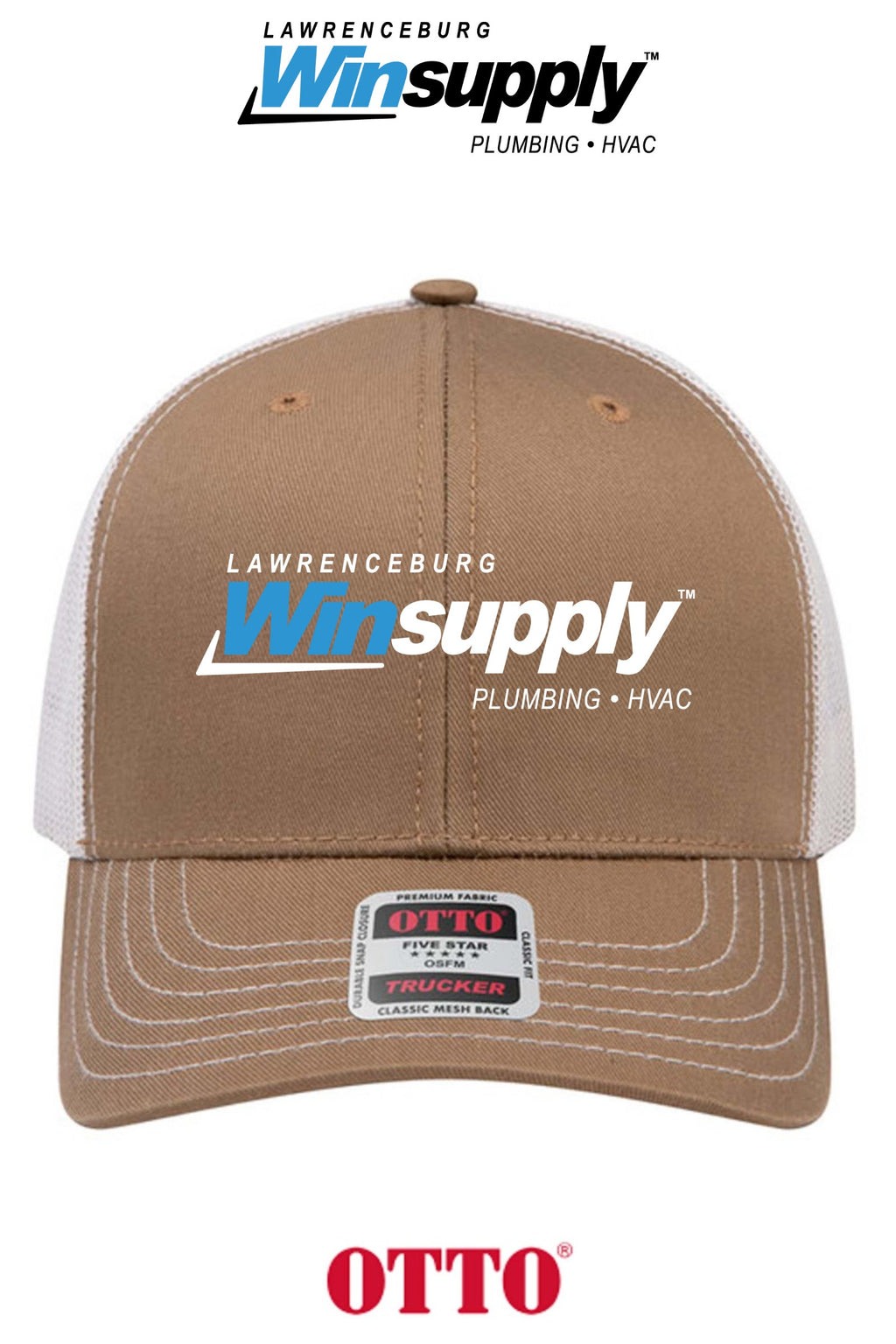 **BULK BUY SPECIAL** OTTO CAP® 6 Panel Mid Profile Mesh Back Trucker Hat - Lawrenceburg Winsupply