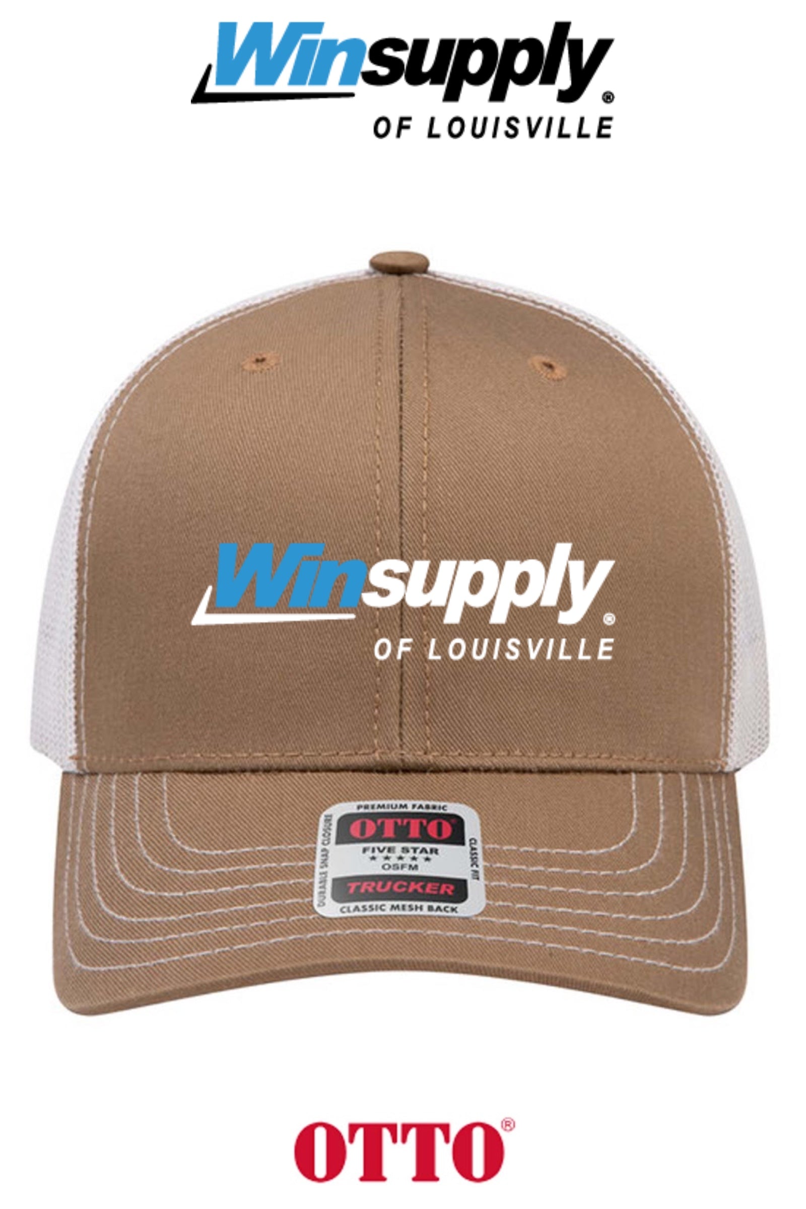 **BULK BUY SPECIAL** OTTO CAP® 6 Panel Mid Profile Mesh Back Trucker Hat - Winsupply of Louisville KY