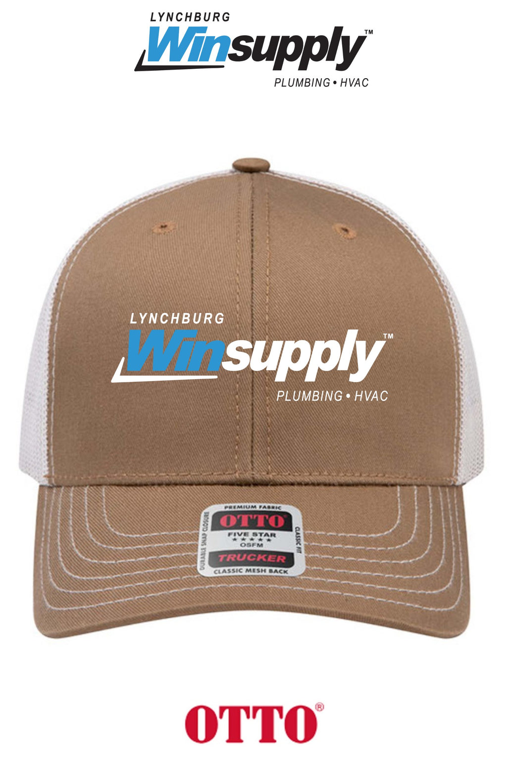 **BULK BUY SPECIAL** OTTO CAP® 6 Panel Mid Profile Mesh Back Trucker Hat - Lynchburg Winsupply