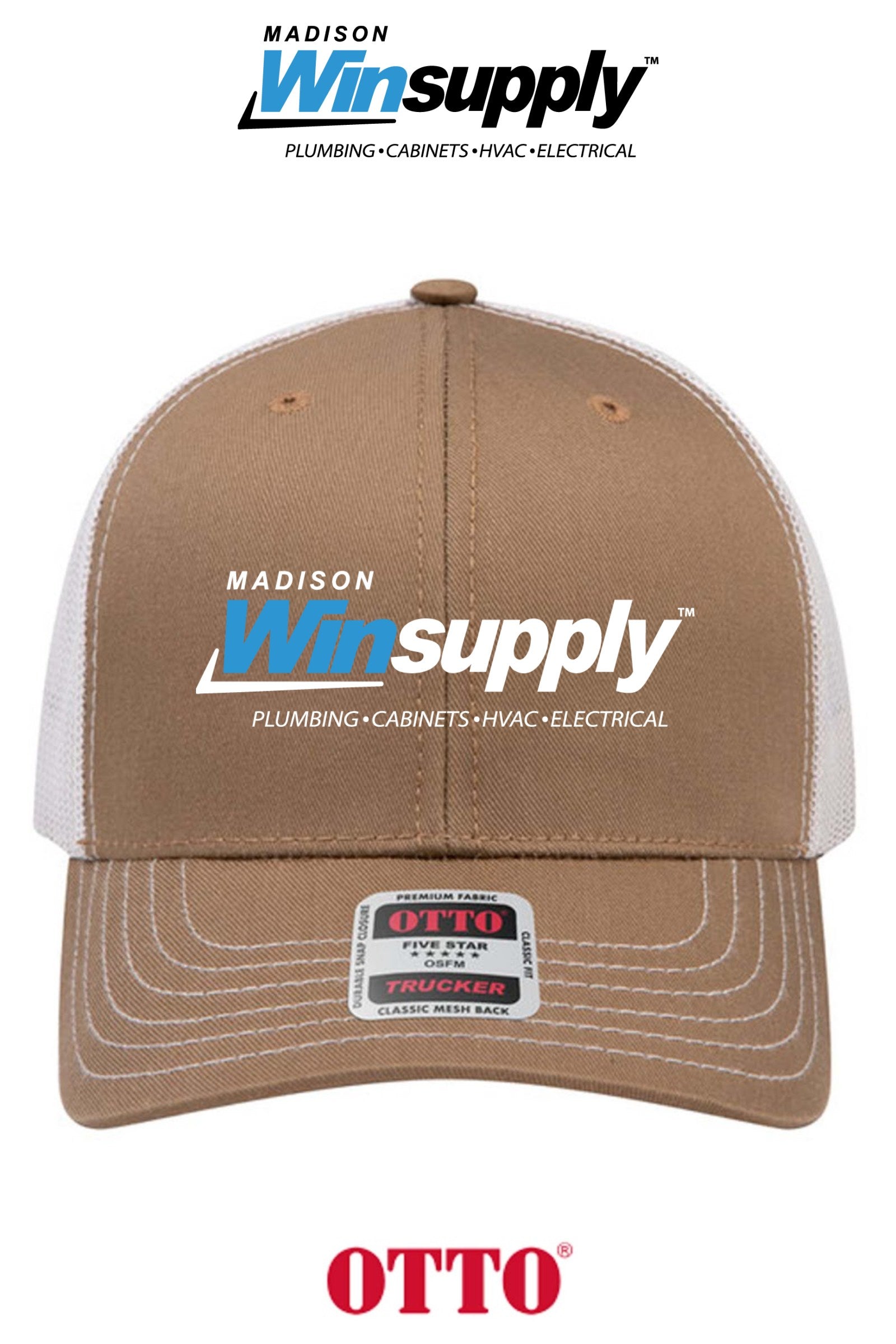 **BULK BUY SPECIAL** OTTO CAP® 6 Panel Mid Profile Mesh Back Trucker Hat - Madison Winsupply