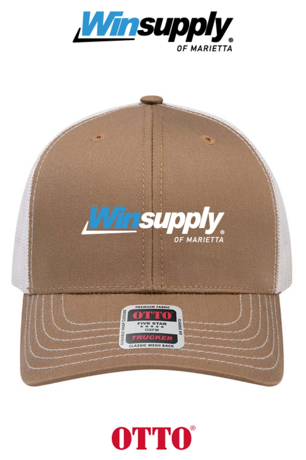 **BULK BUY SPECIAL** OTTO CAP® 6 Panel Mid Profile Mesh Back Trucker Hat - Winsupply of Marietta