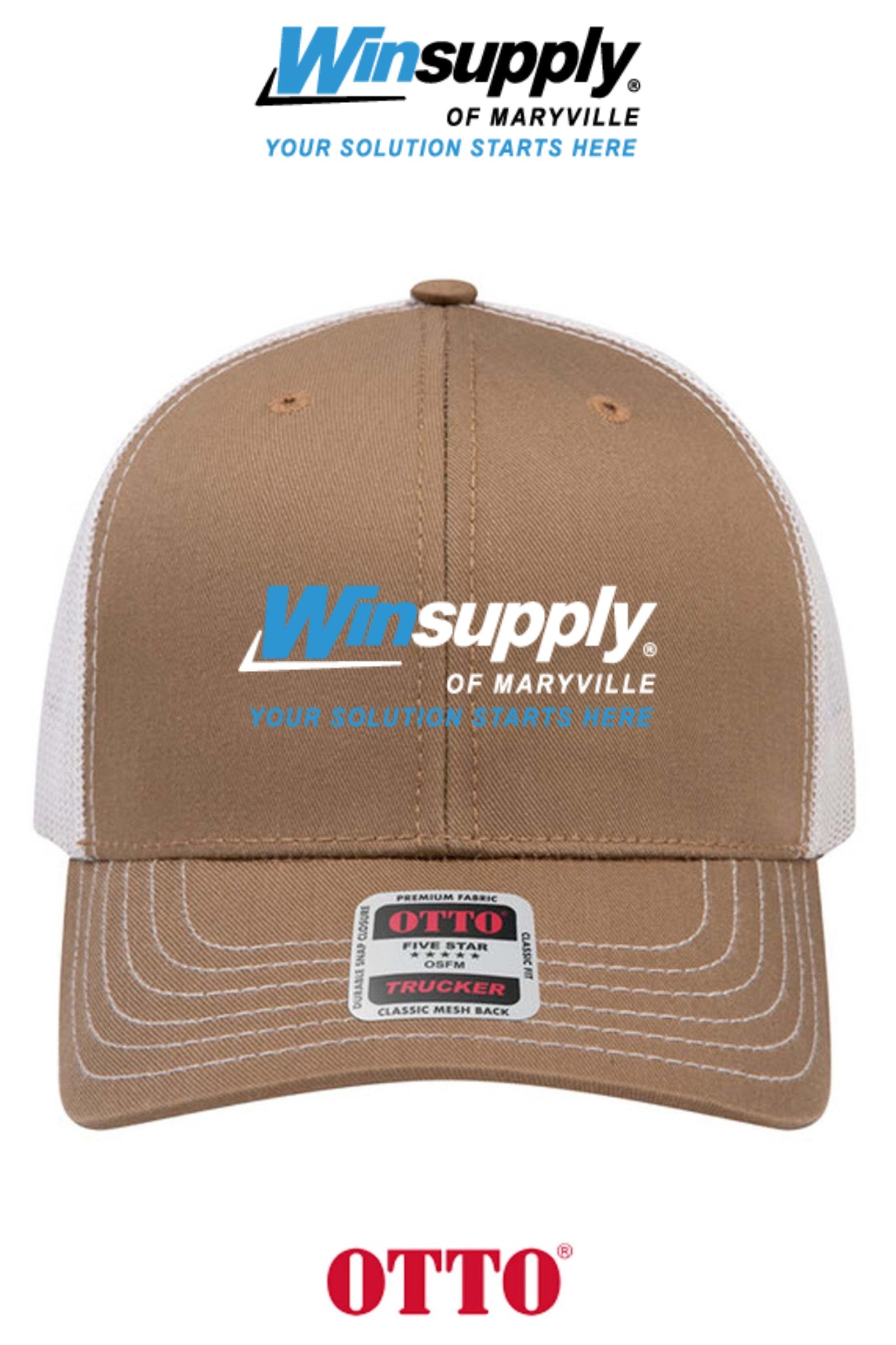 **BULK BUY SPECIAL** OTTO CAP® 6 Panel Mid Profile Mesh Back Trucker Hat - Winsupply of Maryville