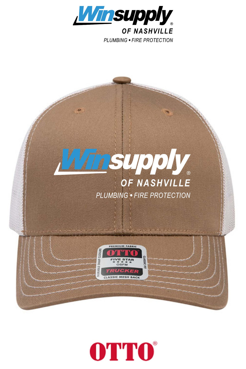 **BULK BUY SPECIAL** OTTO CAP® 6 Panel Mid Profile Mesh Back Trucker Hat - Winsupply of Nashville