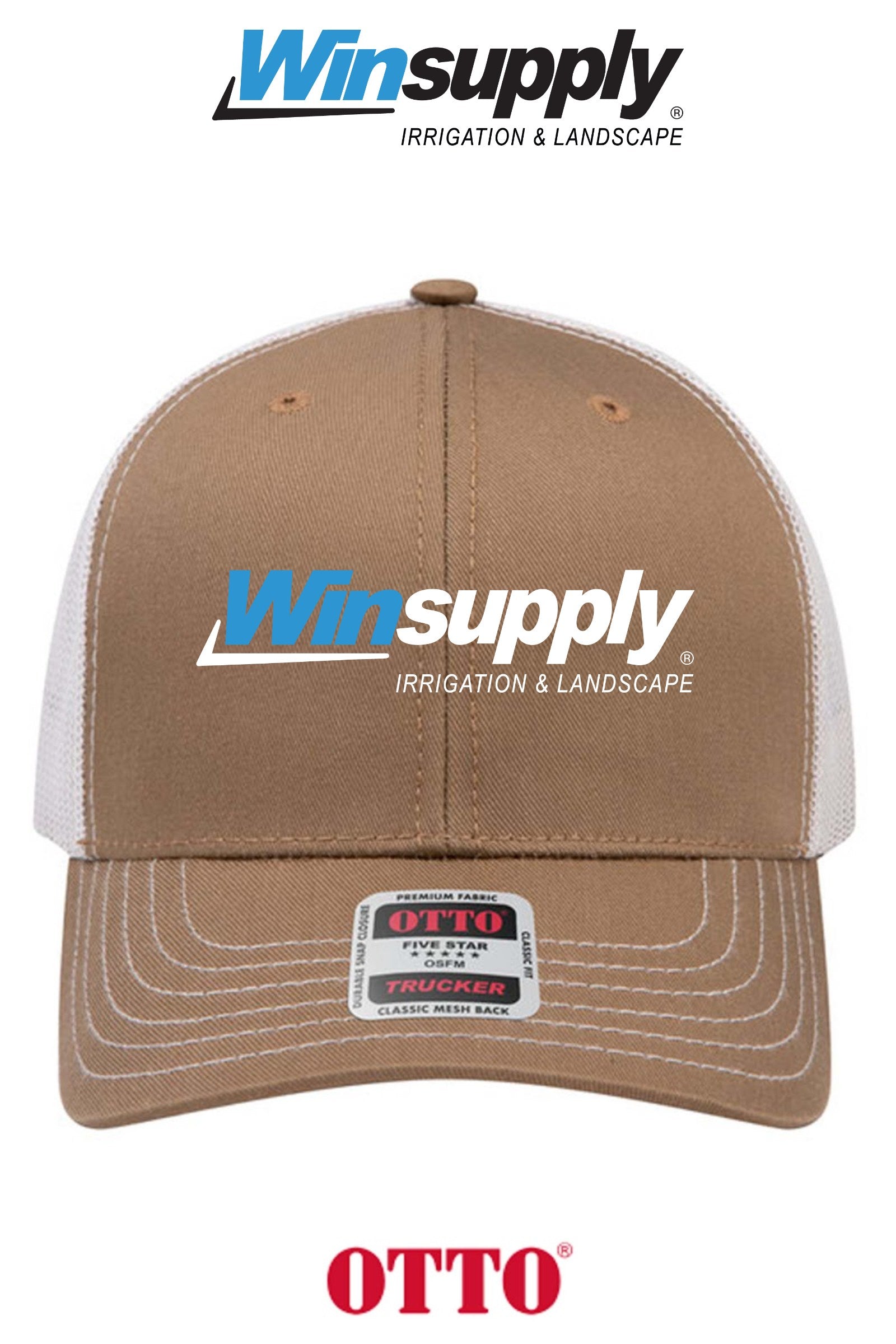**BULK BUY SPECIAL** OTTO CAP® 6 Panel Mid Profile Mesh Back Trucker Hat - Winsupply NE Albuquerque NM Co.