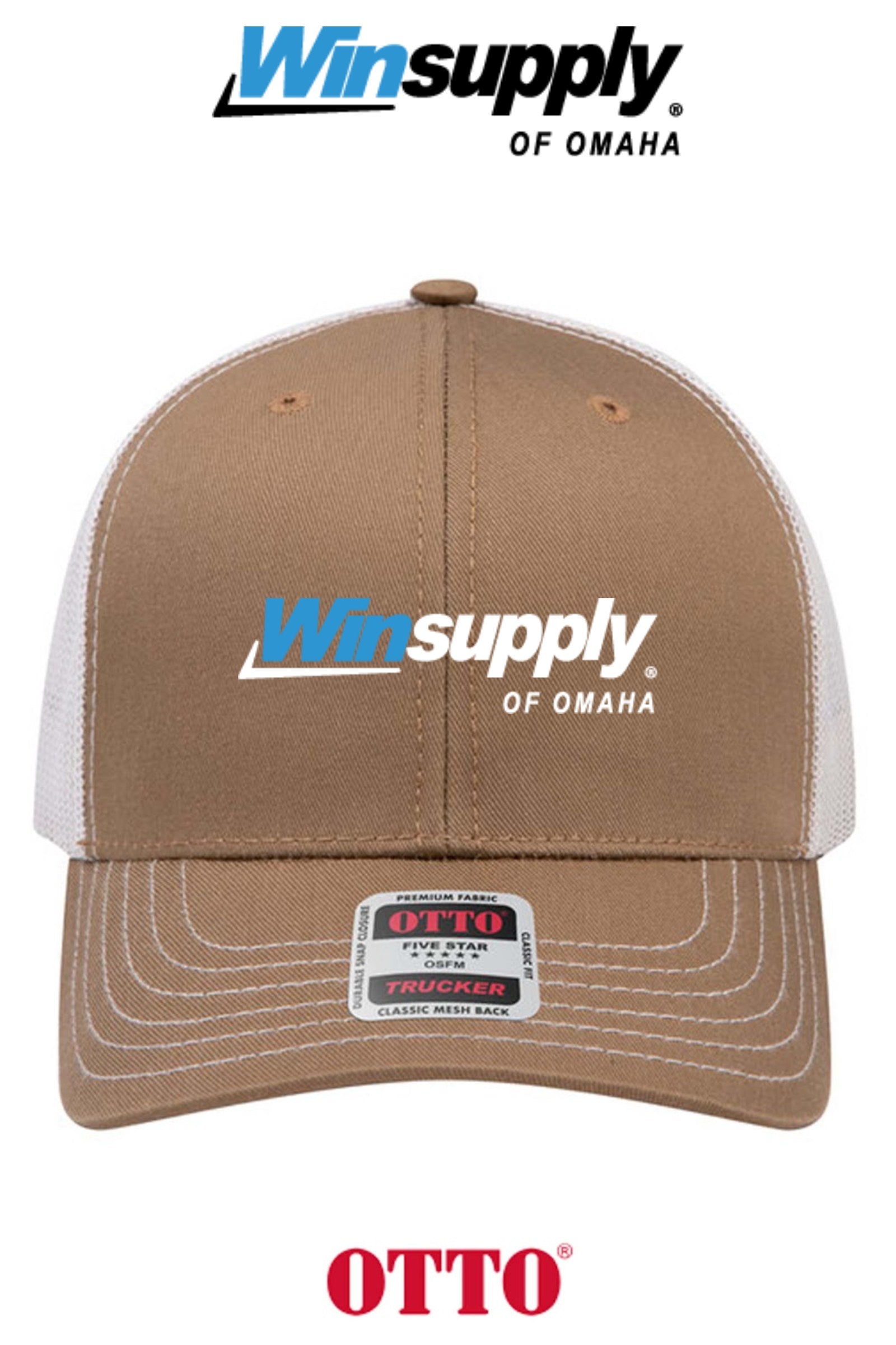 **BULK BUY SPECIAL** OTTO CAP® 6 Panel Mid Profile Mesh Back Trucker Hat - Winsupply of Omaha