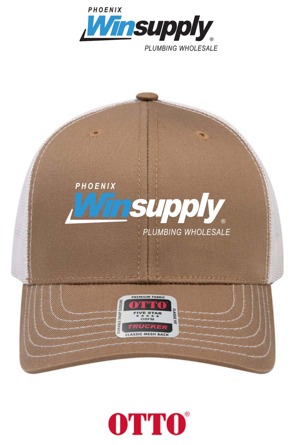 **BULK BUY SPECIAL** OTTO CAP® 6 Panel Mid Profile Mesh Back Trucker Hat - Phoenix Winsupply