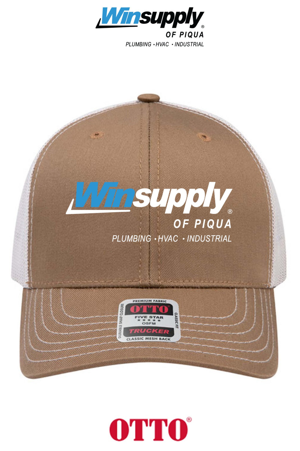 **BULK BUY SPECIAL** OTTO CAP® 6 Panel Mid Profile Mesh Back Trucker Hat - Winsupply of Piqua