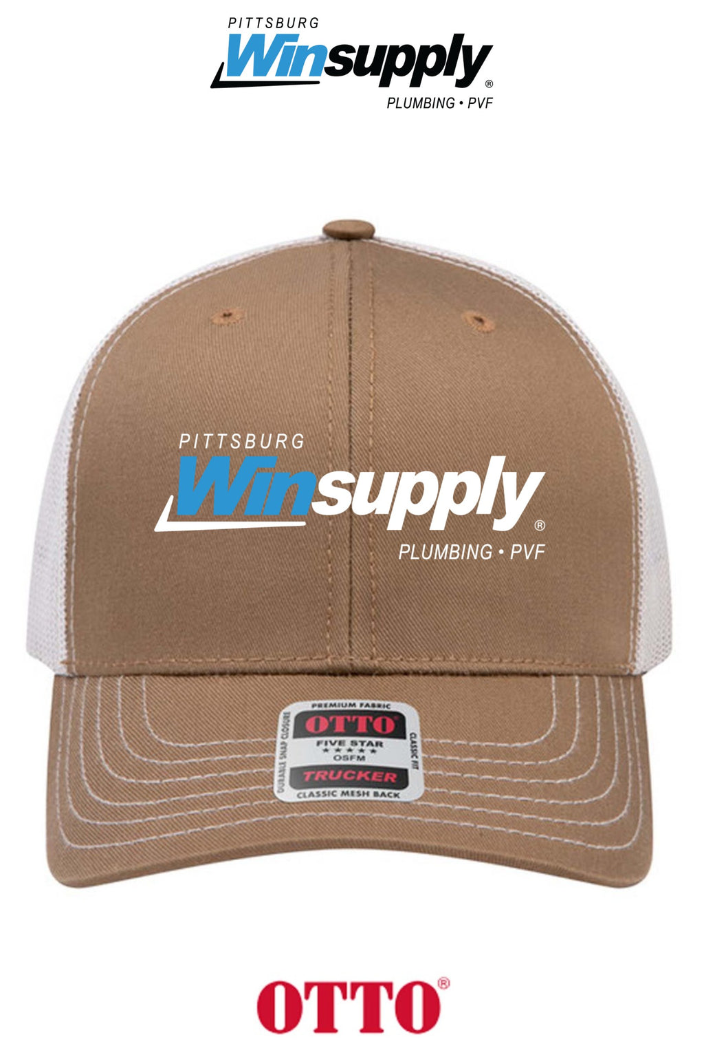 **BULK BUY SPECIAL** OTTO CAP® 6 Panel Mid Profile Mesh Back Trucker Hat - Pittsburg Winsupply