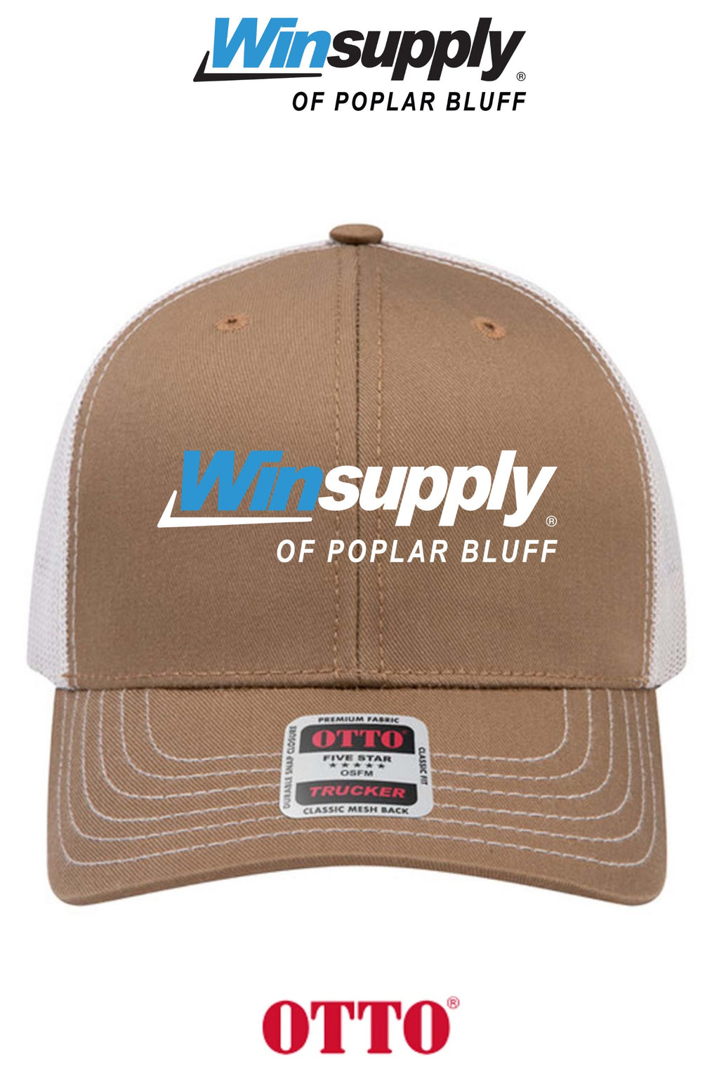 **BULK BUY SPECIAL** OTTO CAP® 6 Panel Mid Profile Mesh Back Trucker Hat - Winsupply of Poplar Bluff