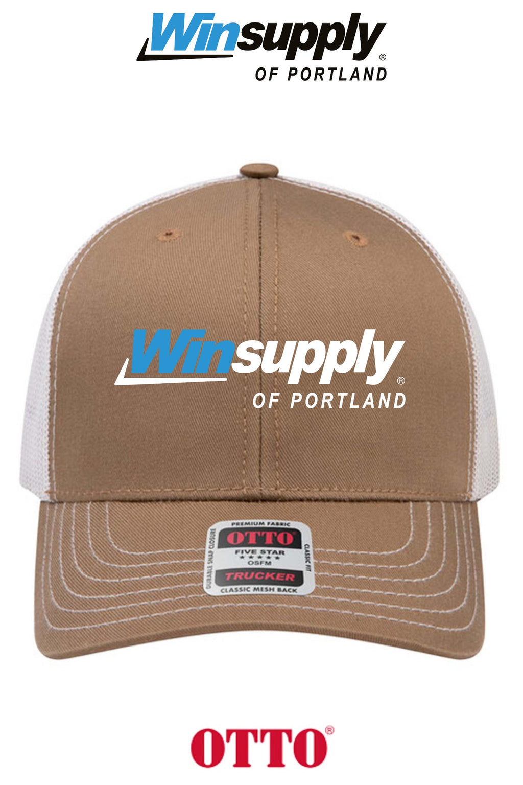 **BULK BUY SPECIAL** OTTO CAP® 6 Panel Mid Profile Mesh Back Trucker Hat - Winsupply of Portland